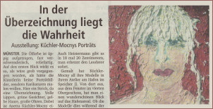 "In der Überzeichnung liegt die Wahrheit" Ausstellung: Küchler-Mocnys Porträts Münstersche Zeitung vom 15.05.2012